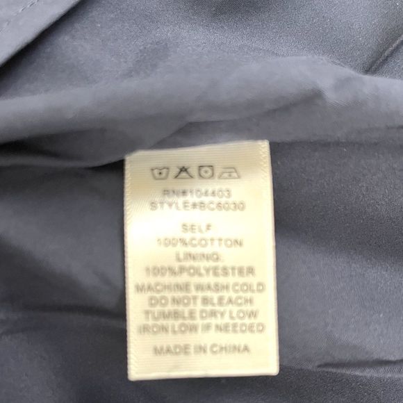 J.O.A Navy Pinstripe Tie Wrap Mini Skirt Medium - Picture 7 of 7